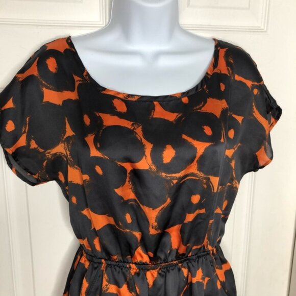 Francesca’s boutique Alya tunic top orange navy - Picture 5 of 9